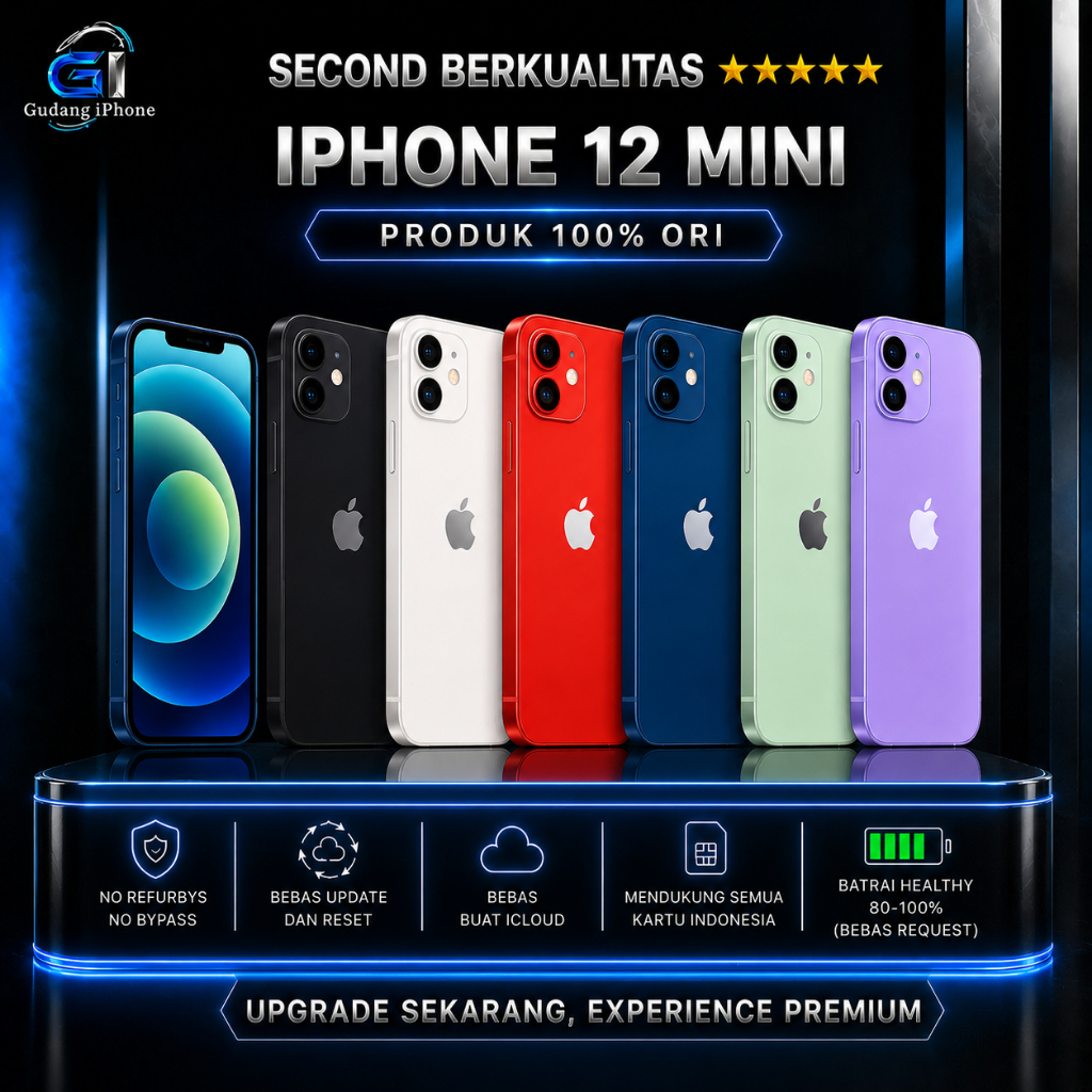 iPhone 12 MINI 64GB 128GB 256GB Seken Bekas Second Original Inter Bukan KW Bukan Rakitan