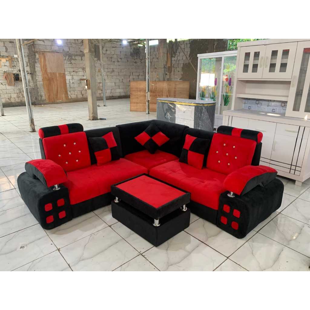 Sofa L Sudut Angsa + Meja