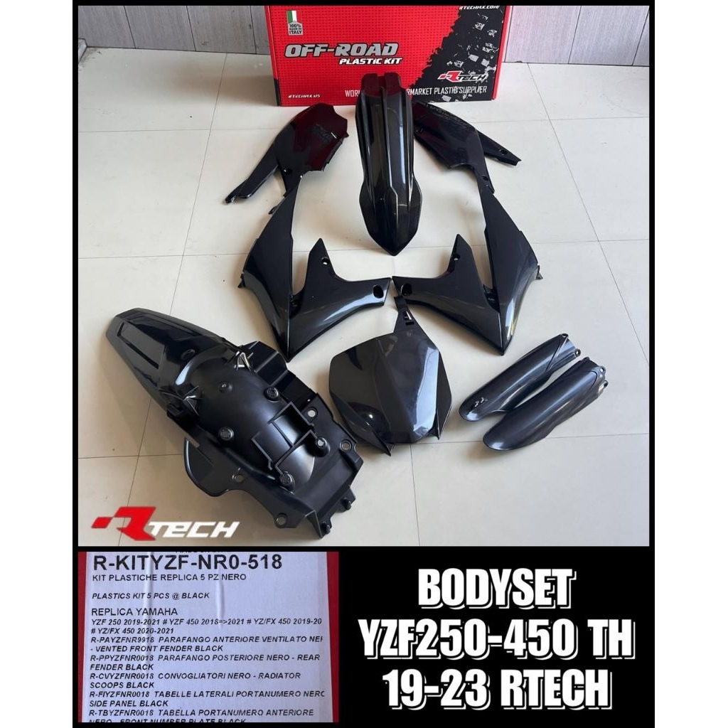 YAMAHA YZ - YZF WRF 250 450 FX 2018 2019 2020 2021 2022 2023 2024 - RTECH COMPLETE PLASTIK KIT - COV