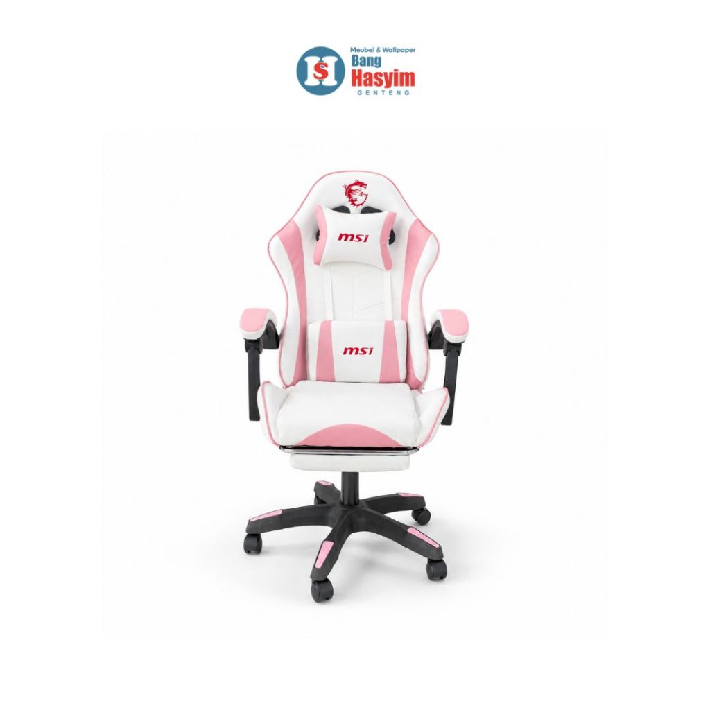 BANG HASYIM Kursi Gaming Pink, Kursi Gaming Murah, Kursi Gaming Ergonomis, Kursi Komputer, Kursi Kan