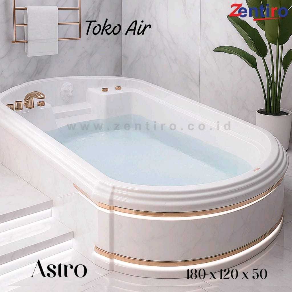 Bathtub ZENTIRO Bathtub Sudut Astro | Bathtub Marble Corner