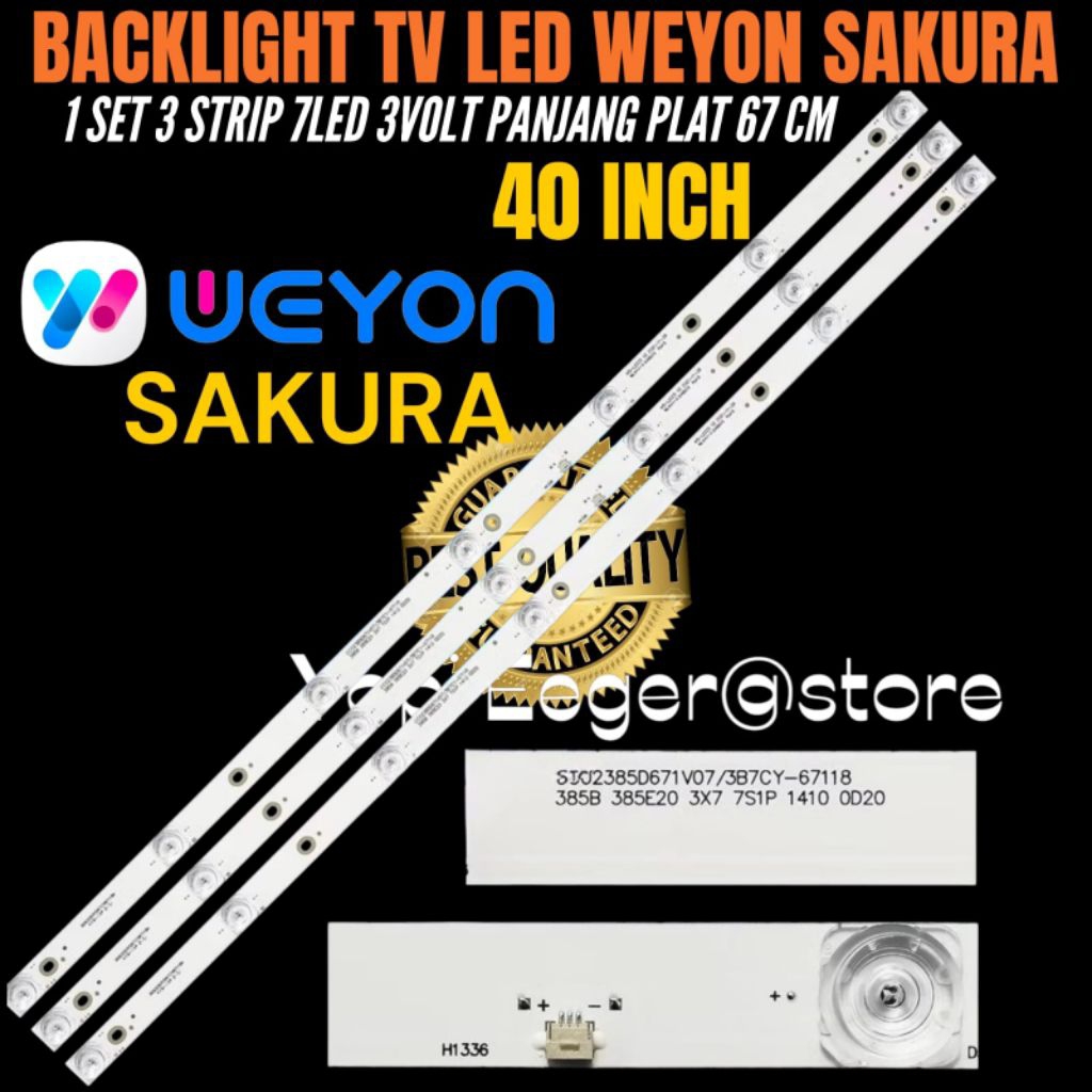 BACKLIGHT TV LED WEYON SAKURA 40 INCH 7KANCIING