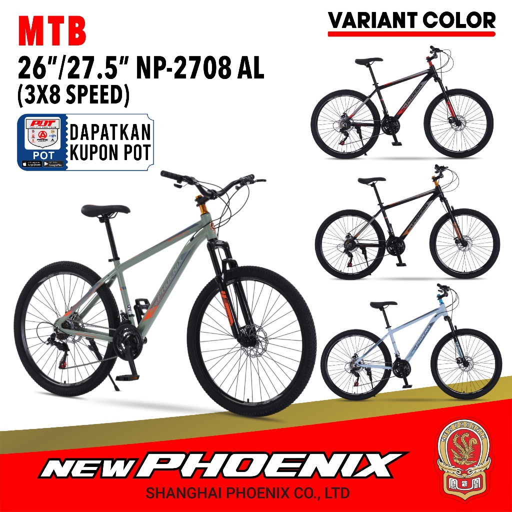 (TERMURAH) MTB 24 26 27.5 pacific hybrid sprinter hx aviator new phoenix mazara evergreen ranger fas