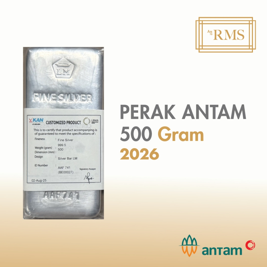 Perak/Silver Bar Antam 500 gram terbaru