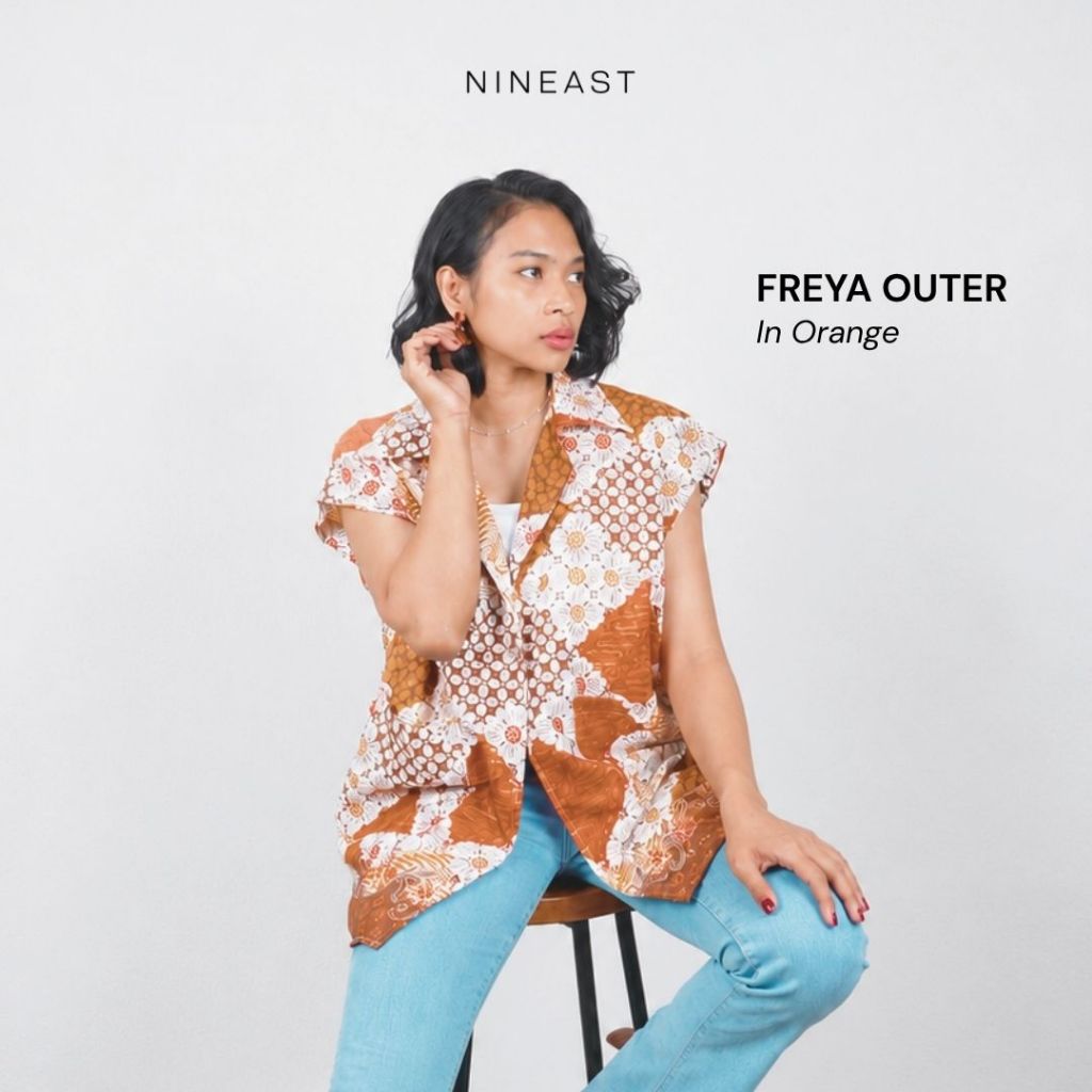FREYA OUTER  NINEAST | Freya Outer Batik Wanita Premium | Outer Batik Viscose Oversized | Outer Bati