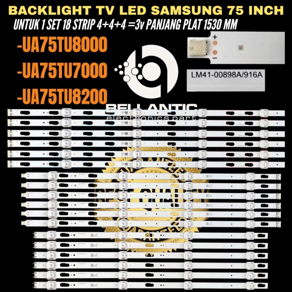 BACKLIGHT TV LED SAMSUNG 75 INCH 75TU8000- 75TU7000- 75TU8200 BACKLIGHT TV LED 75 INCH SAMSUNG