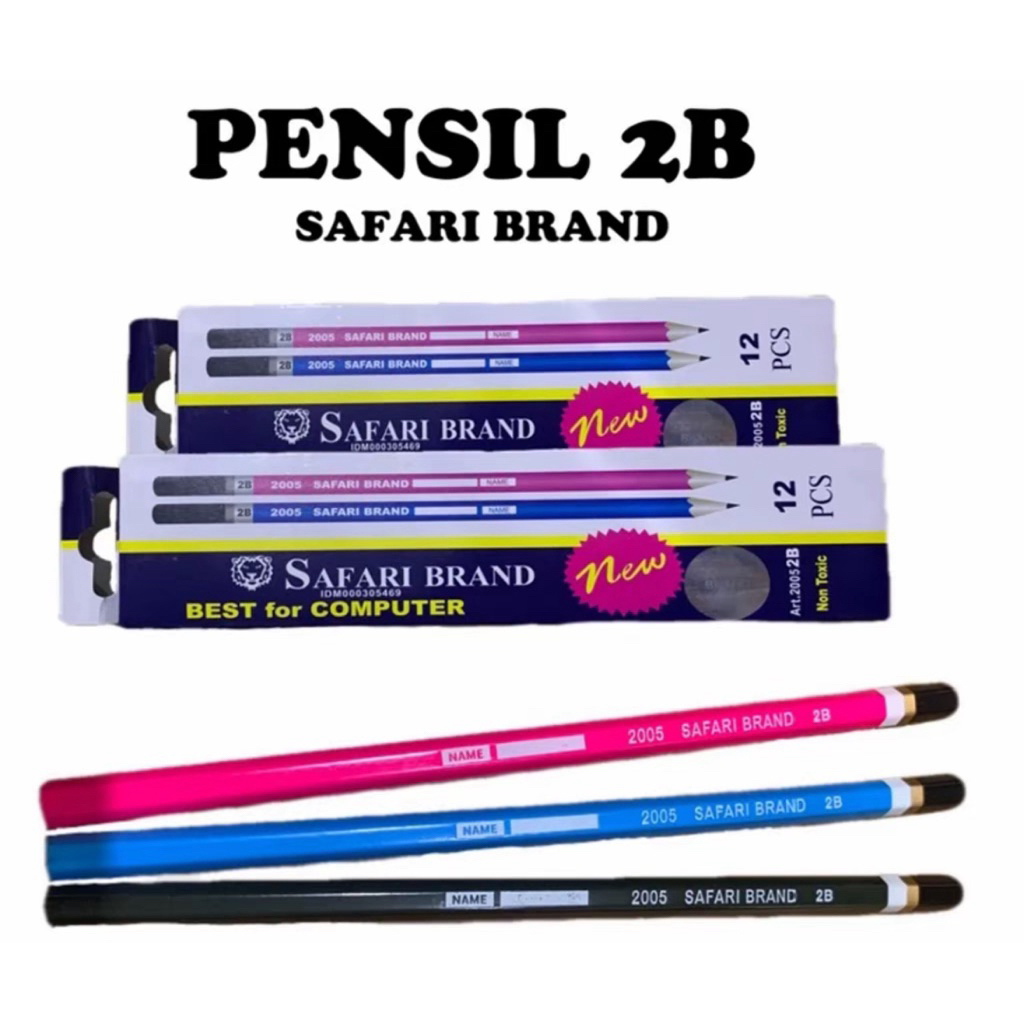 SELUSIN (12PCS) PENSIL 2B SAFARI BRAND 2005