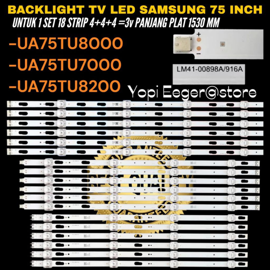 BACKLIGHT TV SAMSUNG 75 INCH UA-75TU8000- UA-75TU7000- UA-75TU8200 BACKLIGHT TV 75 INCH SAMSUNG
