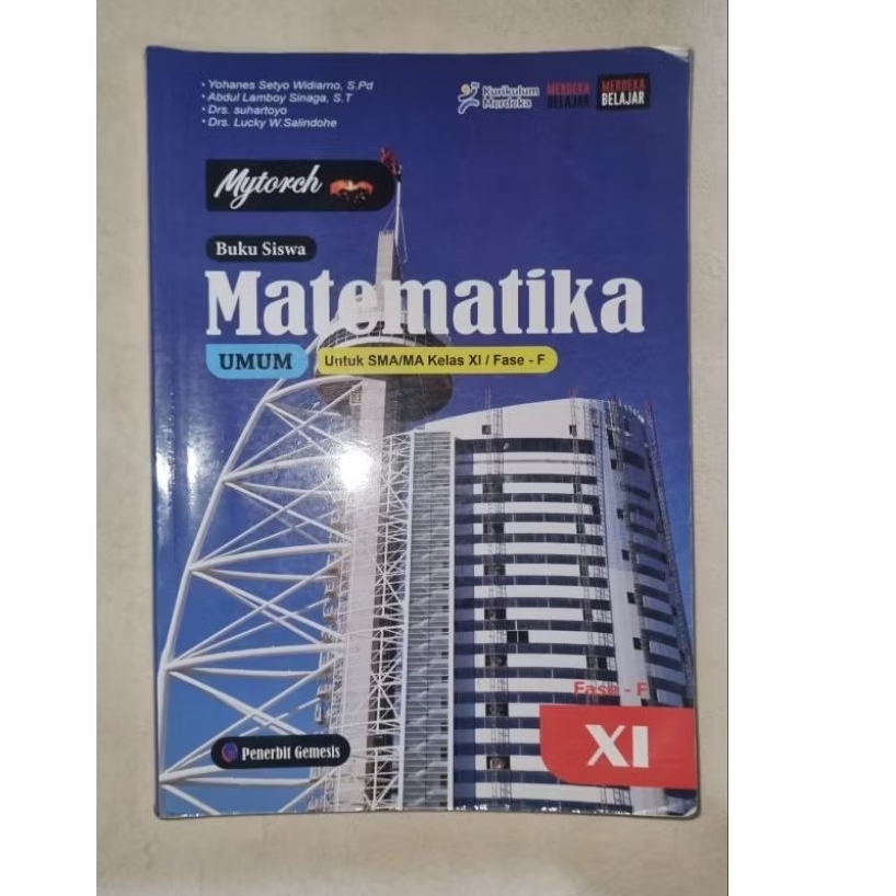 Buku Matematika Umum SMA/MA Kelas 11 Fase-F Kurikulum Merdeka Penerbit Gemesis