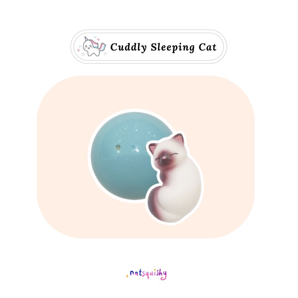 Natsquishy - Squishy Ibloom Capsule Toys Cuddly Sleeping Cat Unsealed Squishy Soft Slow Rising