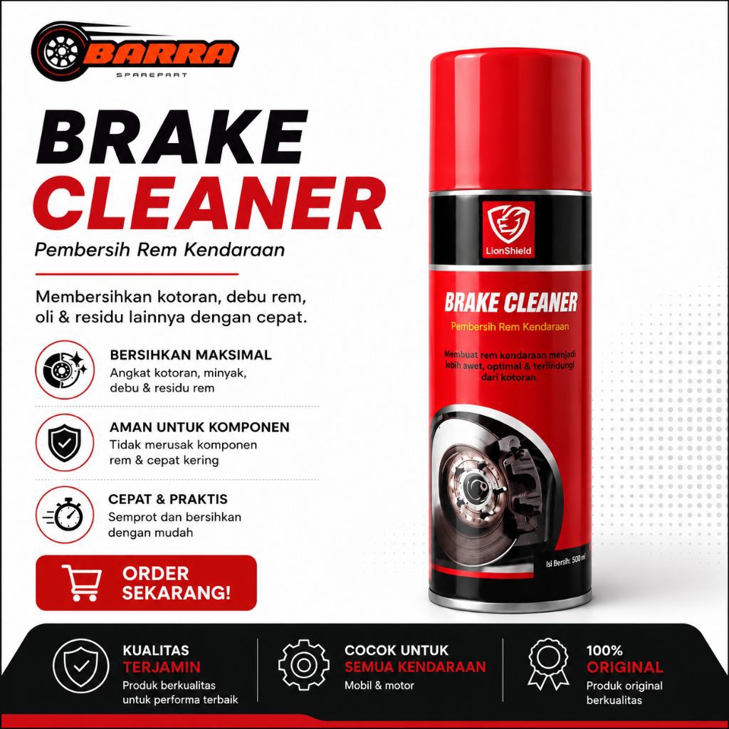 LionShield Brake Cleaner - Pembersih Rem untuk Semua Jenis Kendaraan