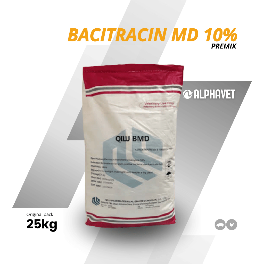 Qilu BMD 10% AGP Premix Growth Promotor Pemacu Pertumbuhan Hewan Ternak Unggas & Babi