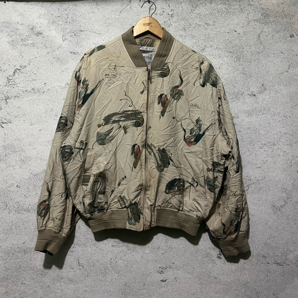 Vintage bomber silk elspia issey miyake