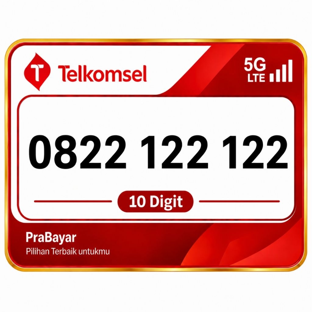 Nomor cantik telkomsel 10 digit simpati 0822 122 122