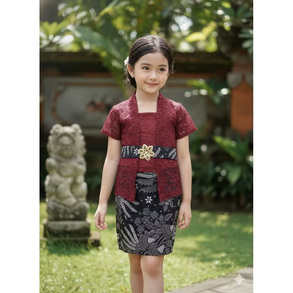 Kebaya Anak Perempuan Burkat | SETELAN UMUR 1-7 TAHUN | Baju Adat Bali Anak | Baju Pesta Anak