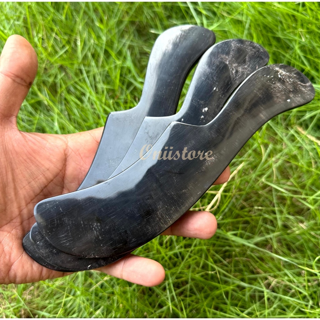 Papan Gua sha/guasa Tanduk Kerbau Terapi Alternatif handmade Premium berkualitas