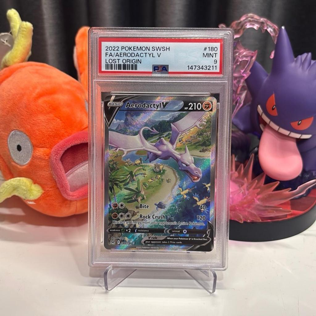 Aerodactyl V 180/196 Alternate Art Lost Origin English Pokemon Card TCG PSA 9