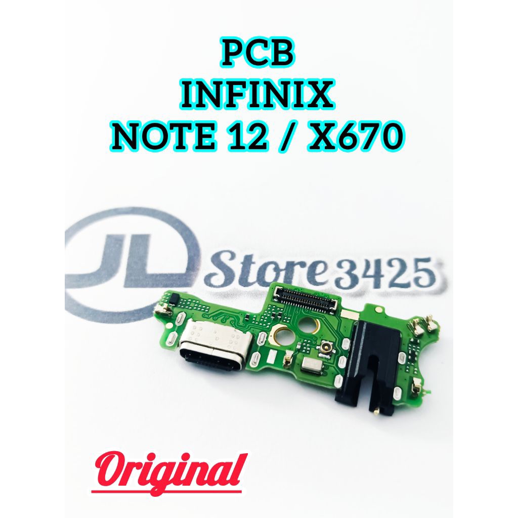 CONNECTOR CHARGER INFINIX NOTE 12 / X670 ORI + IC PAPAN KONEKTOR CAS PCB BOARD INFINIX  NOTE 12 / X6