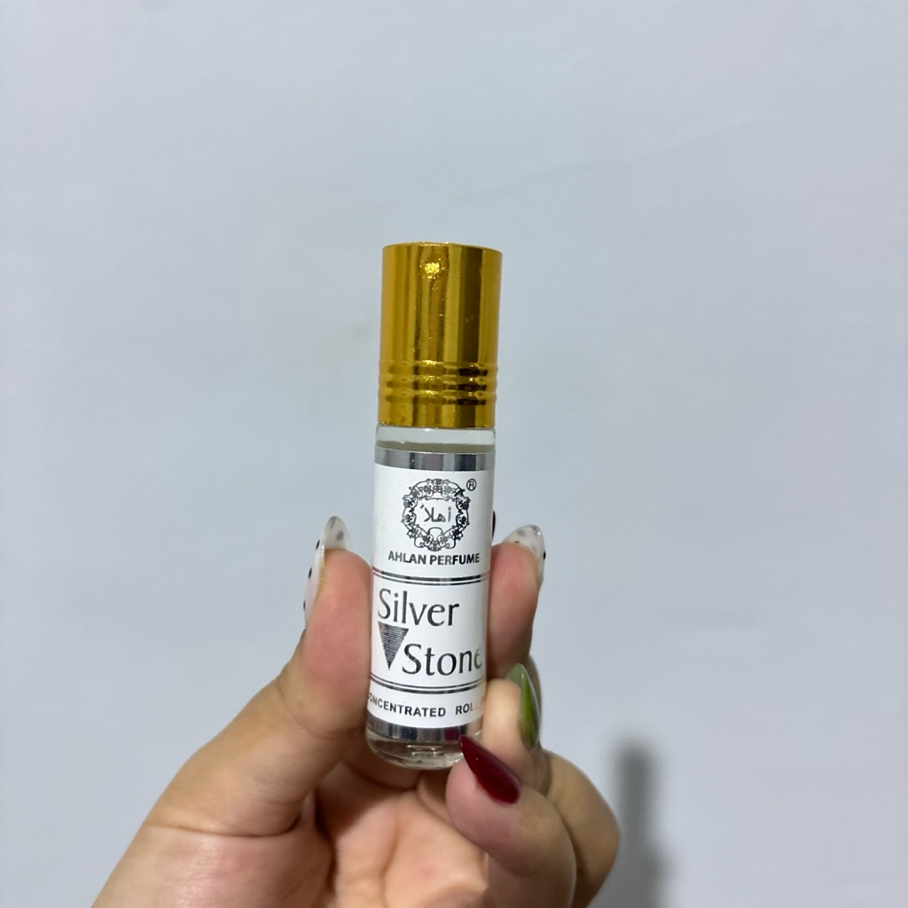 NEW Ahlan Parfum Arab Silver Stone Roll 6ml Perfum Ori Non Alkohol