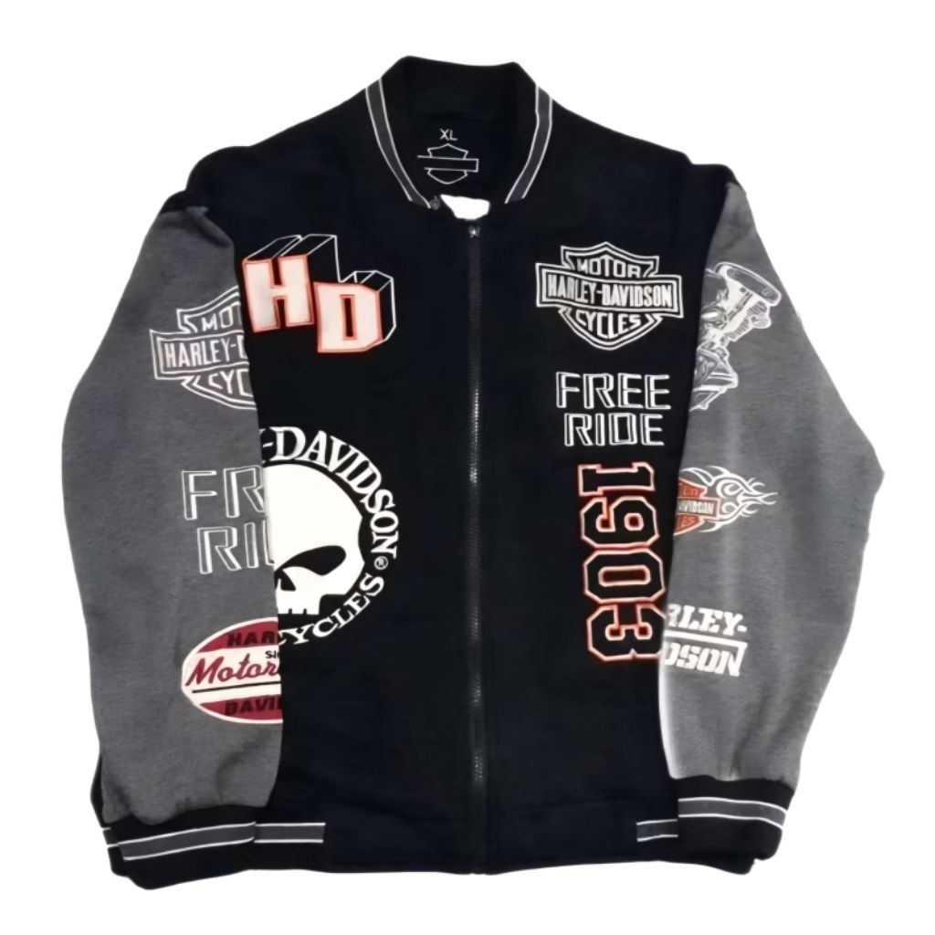 (COD) Jaket Varsity Harley-Davidson Freeride Import GENUINE