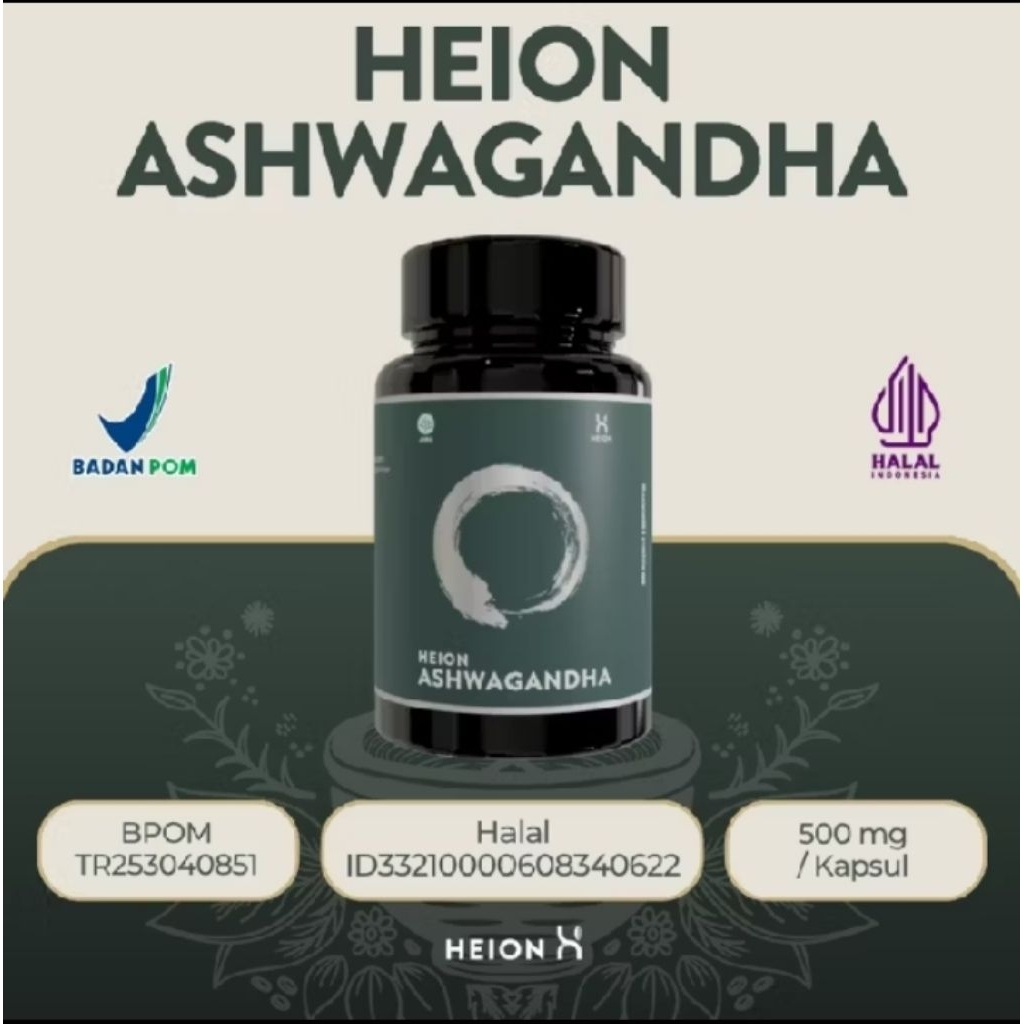HEION ASHWAGANDHA+ (60 KAPSUL) / ASHWAGANDHA EXTRACT @500MG