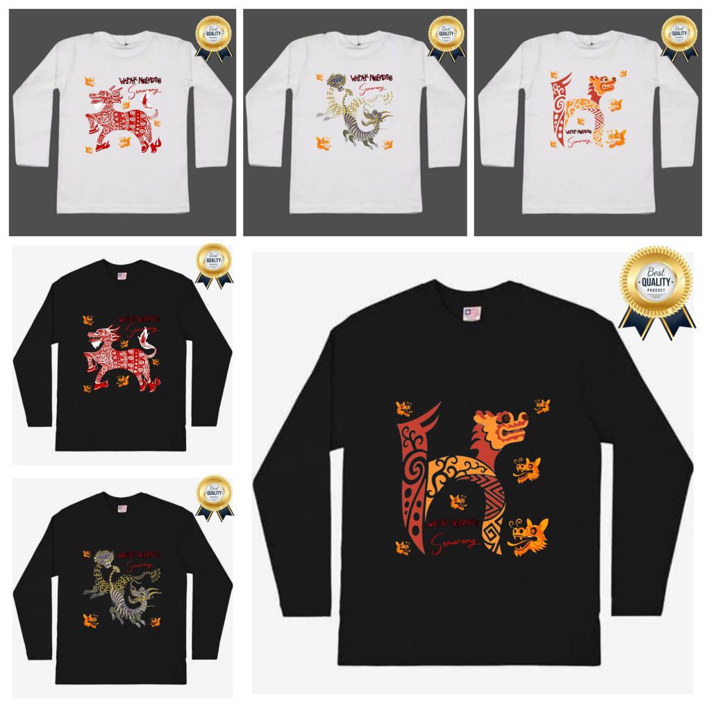 KAOS SEMARANG KAOS BATIK WARAK NGENDOG SEMARANG (DEWASA LENGAN PANJANG)