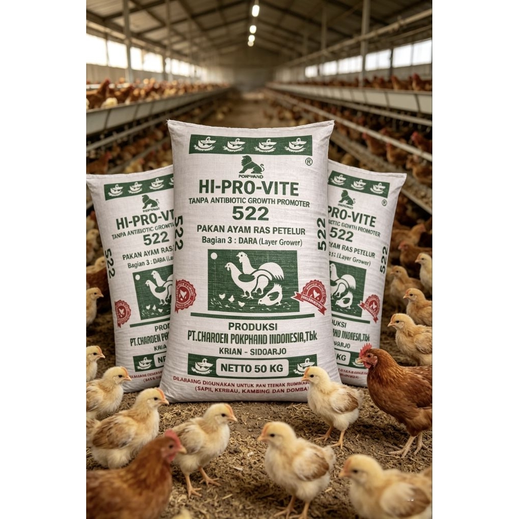 Hi pro vite 522 pakan ayam petelur dara