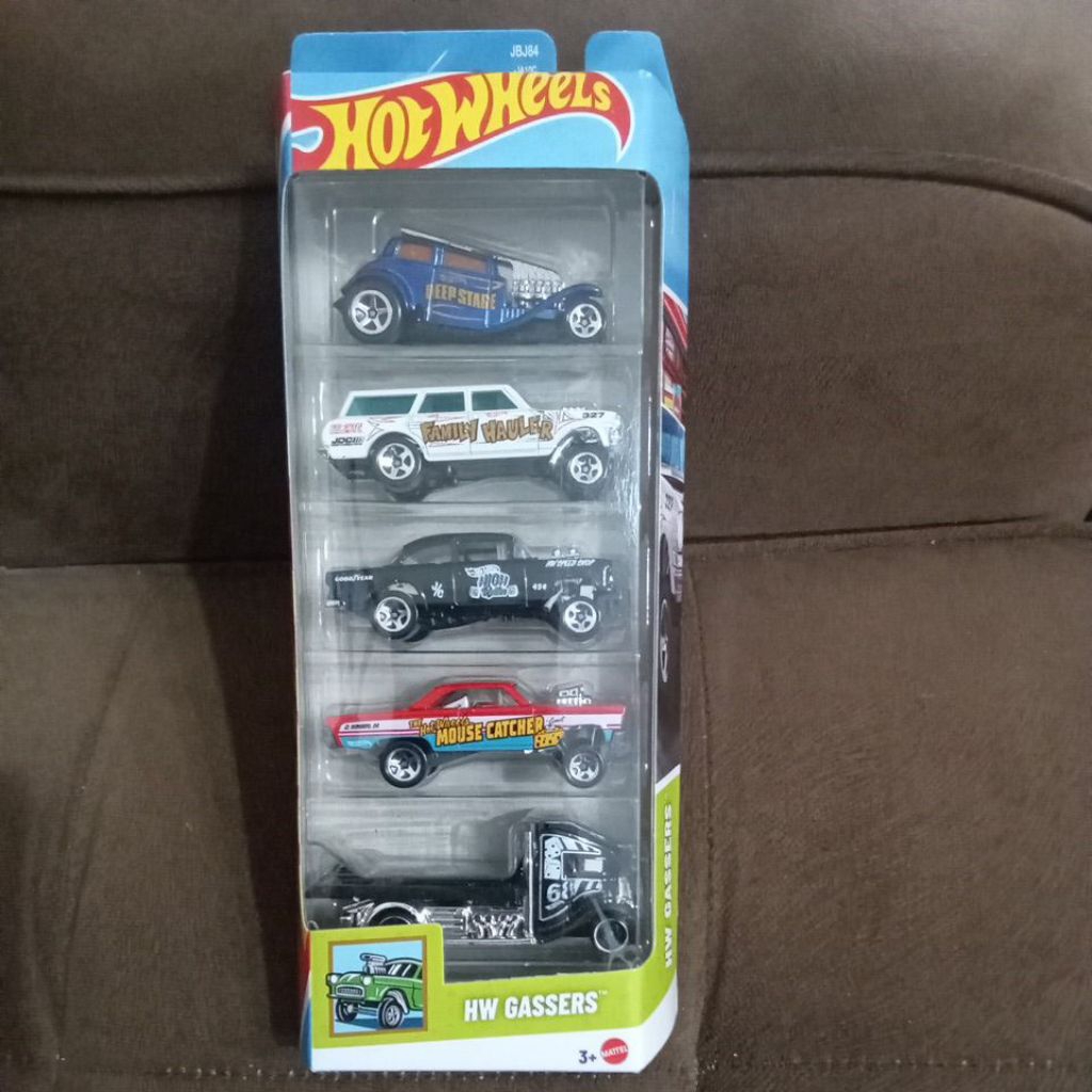 hw gassers hotwheels set 55 chevy bel air gasser/85 mercury comet cyclone/84 chevy nova gasse/straig
