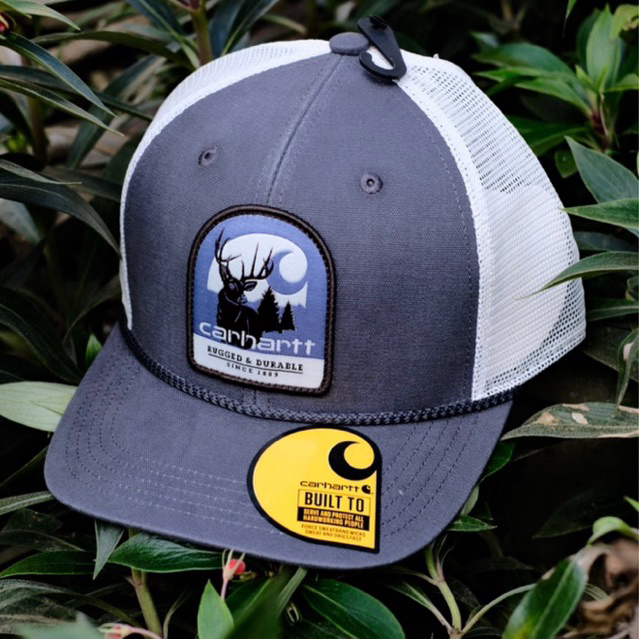 Carhartt Canvas Mesh-Back Deer Patch Cap Shadow - Original 100%