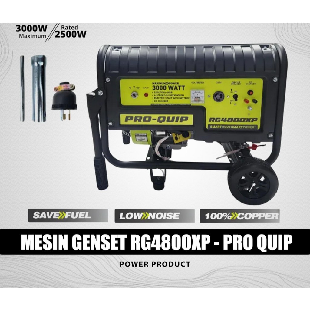 PRO QUIP genset RG4800XP daya 3000 watt