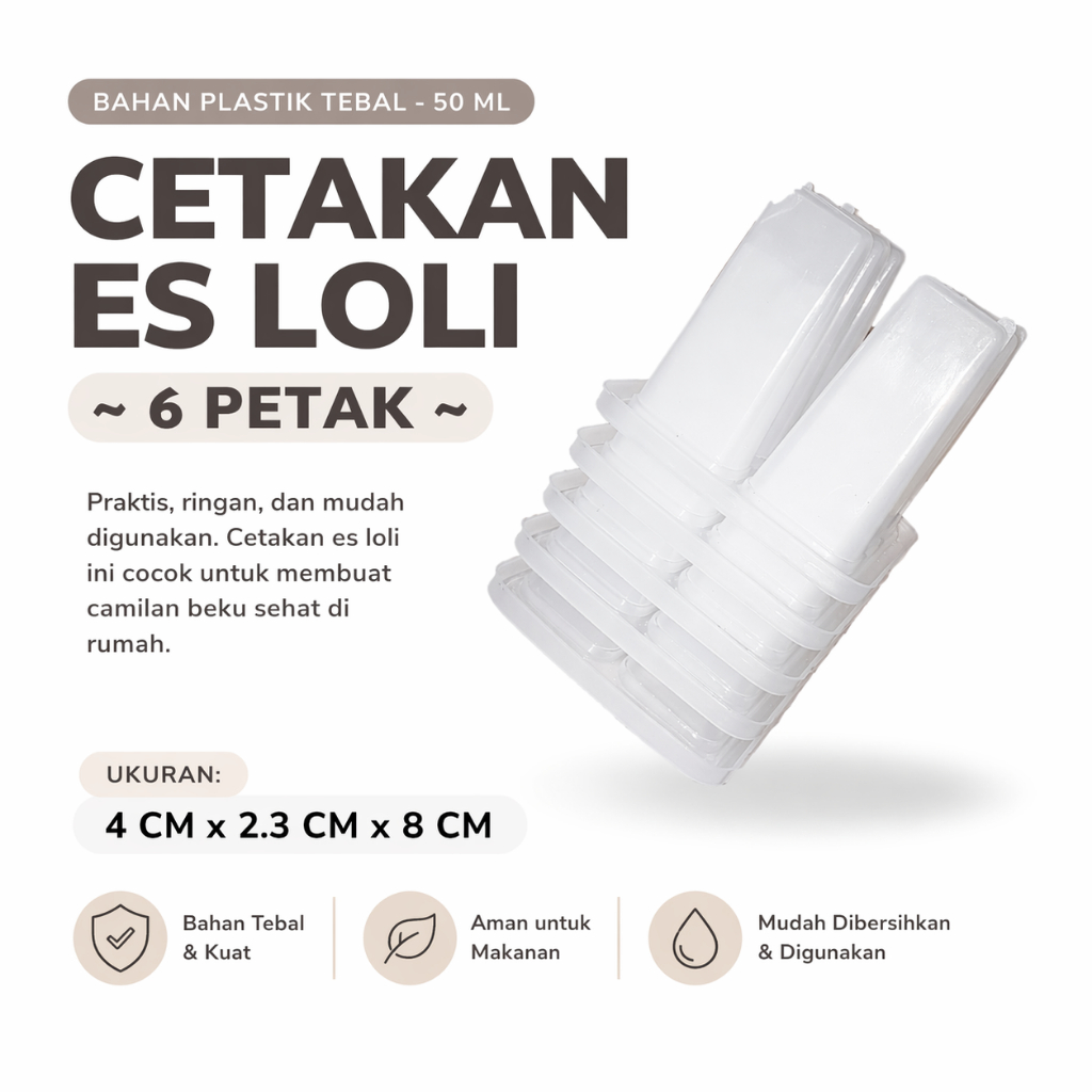 Cetakan Plastik Es Stik-Cetakan Es Krim - Cetakan Es