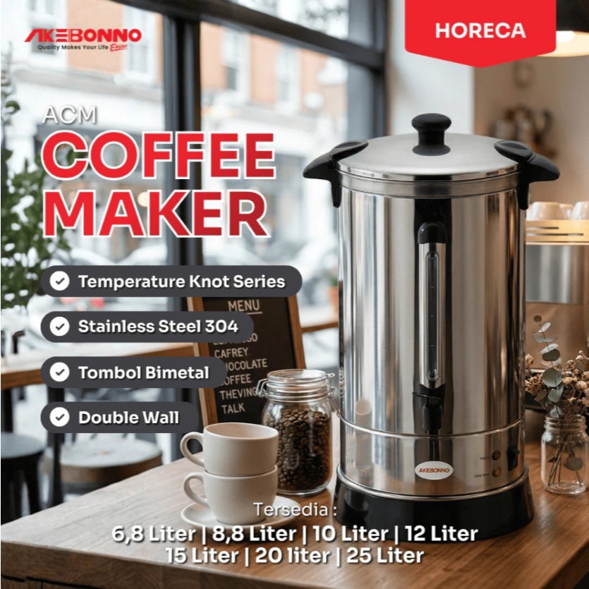 Akebonno | Coffee Maker Water Boiler ACM01 | Pemanas Kopi & Air 2in1 | Temperature Knob & Drip Tray 