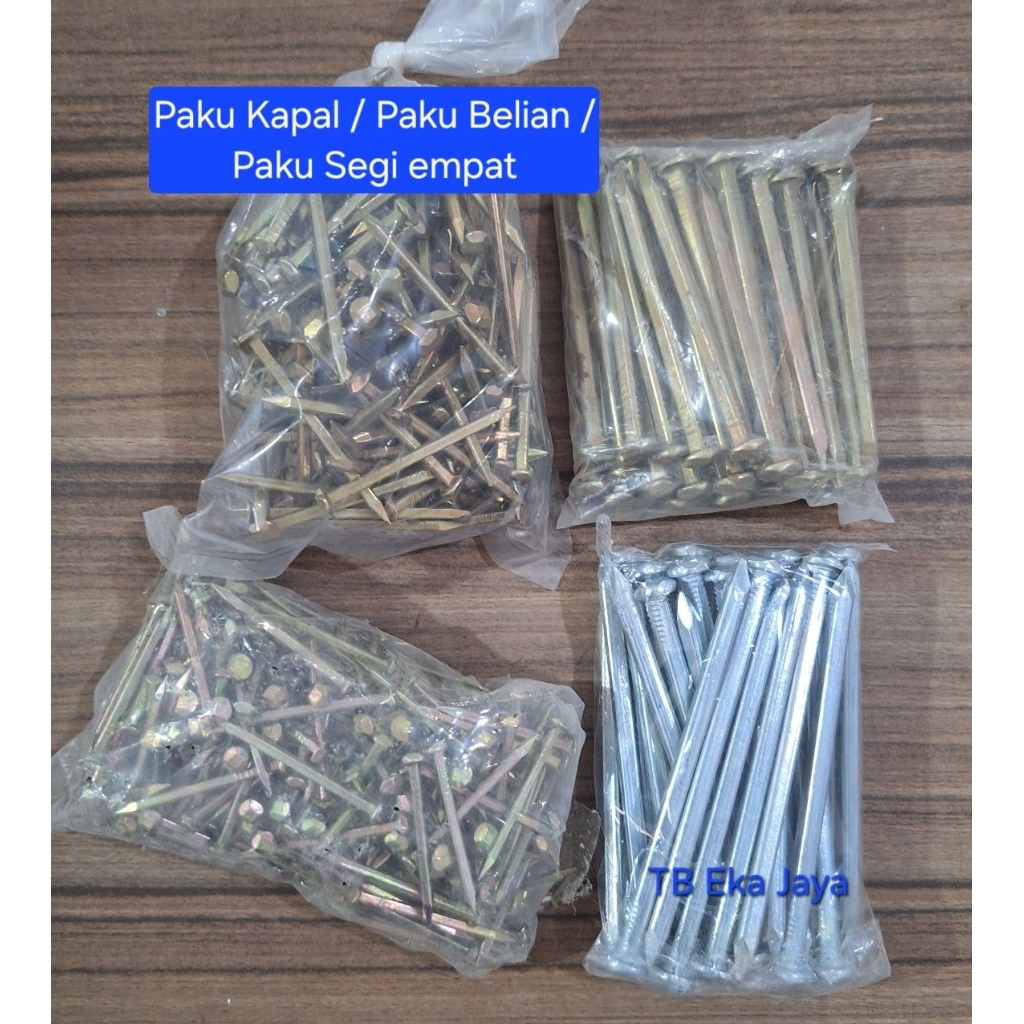 Paku Kapal Paku Belian Paku Segi Empat Eceran ½ Kilo