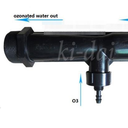 1" inchi injector venturi ozon generator black hitam