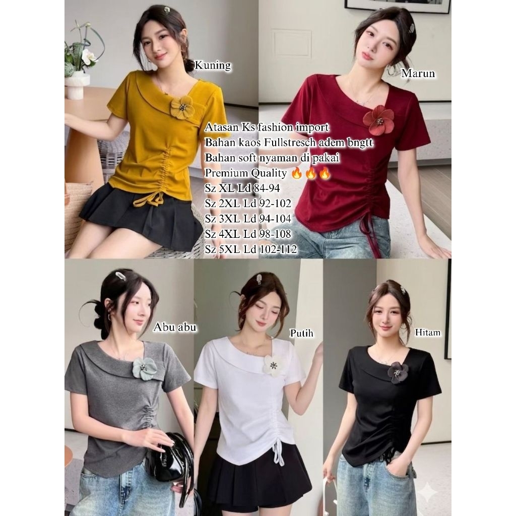[G77]Atasan kaos import bahan premium ukuran XL sampai 5XL