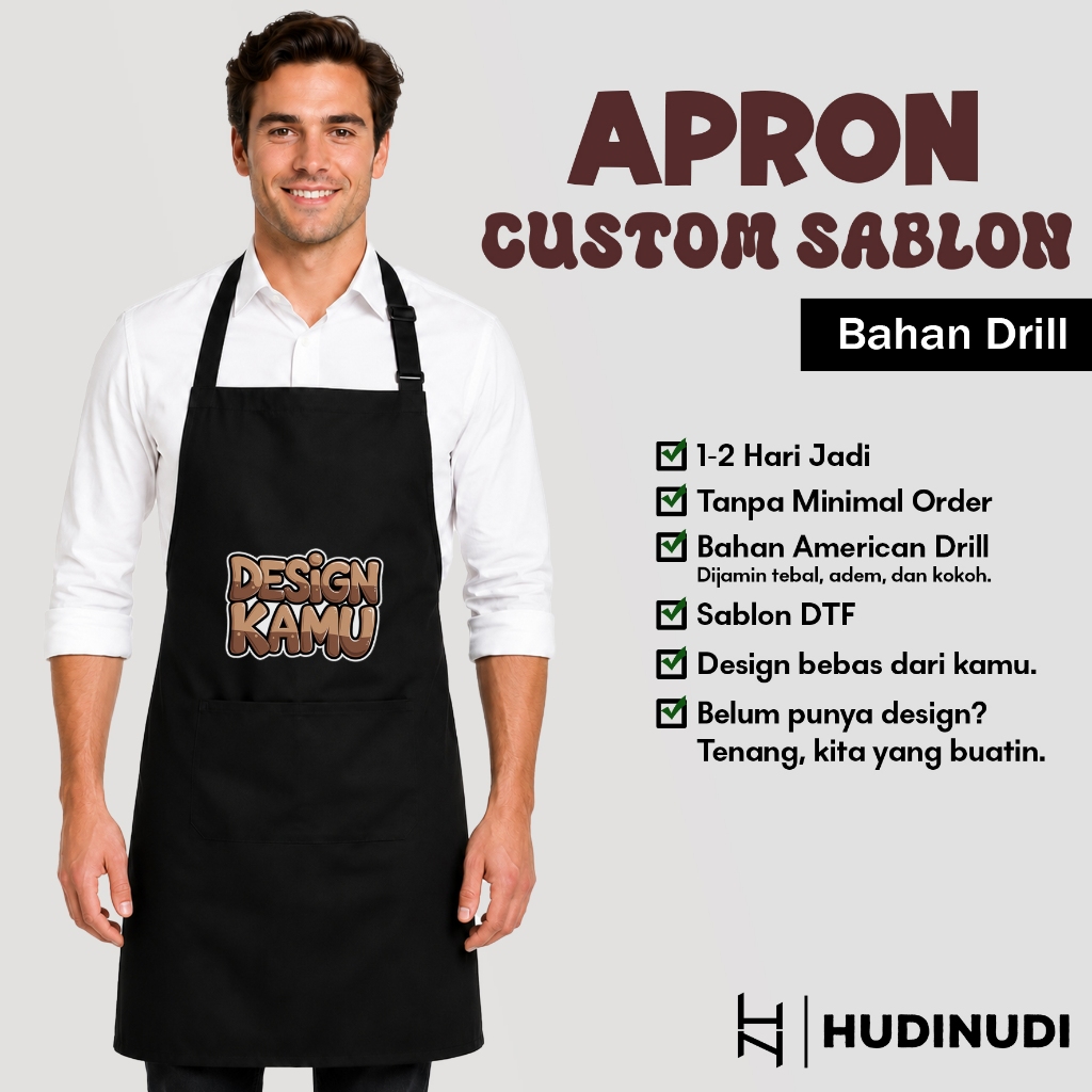 Apron / Celemek Custom Sablon