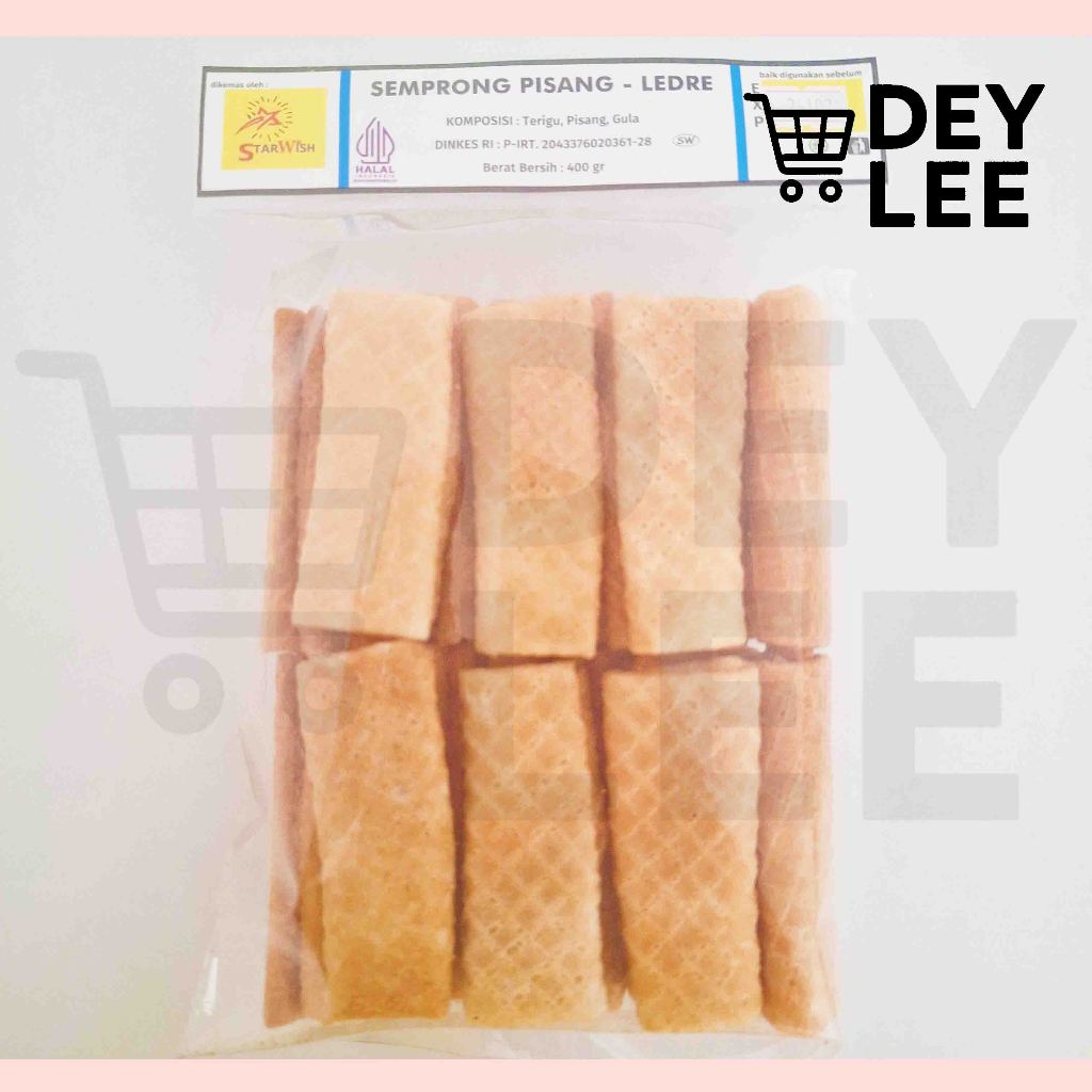 Kue Semprong Pisang Ledre 400g STARWISH Cemilan Snack Halal Bandung
