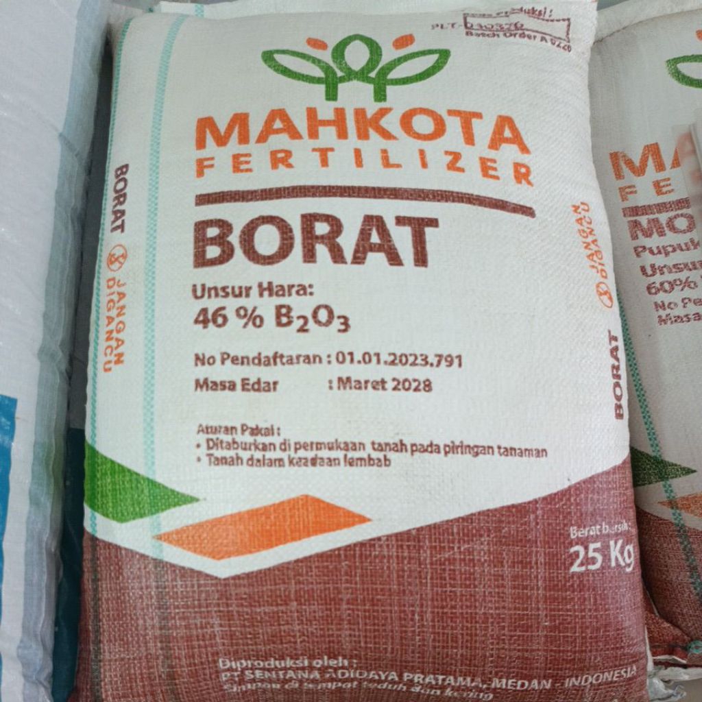 Pupuk Borate Mahkota kemasan 25 kg