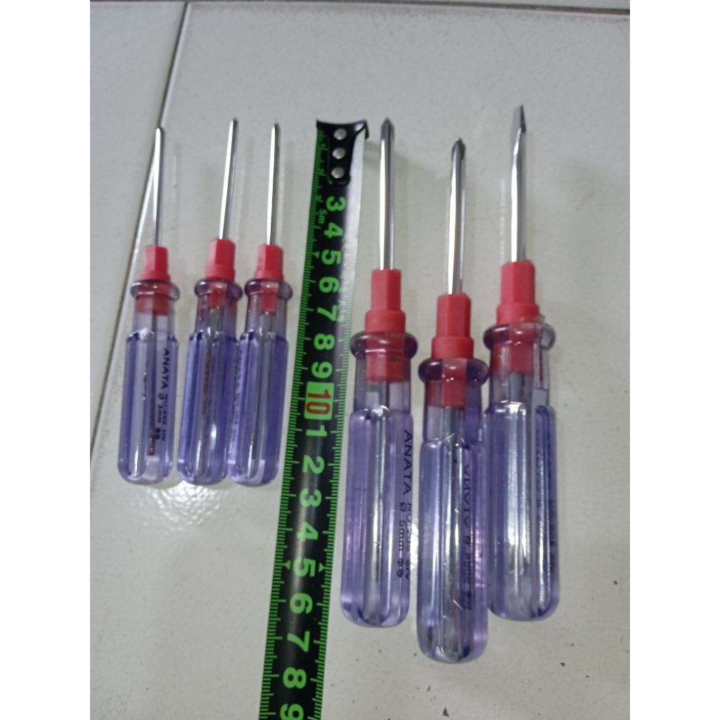 Obeng Bolak-Balik Transparan Plus Minus Obeng Plus Minus Bolak Balik Transparan Besar Kecil