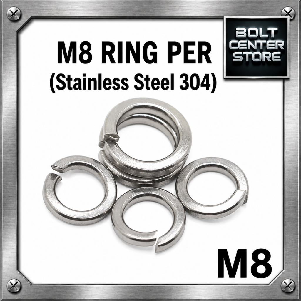 M8 Ring Per Stainless / Ring Ver M8 / Spring Washer M8 Stainless Steel SS304