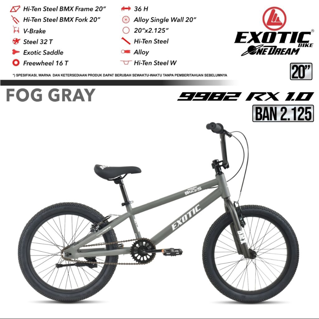 sepeda bmx exotic 20in