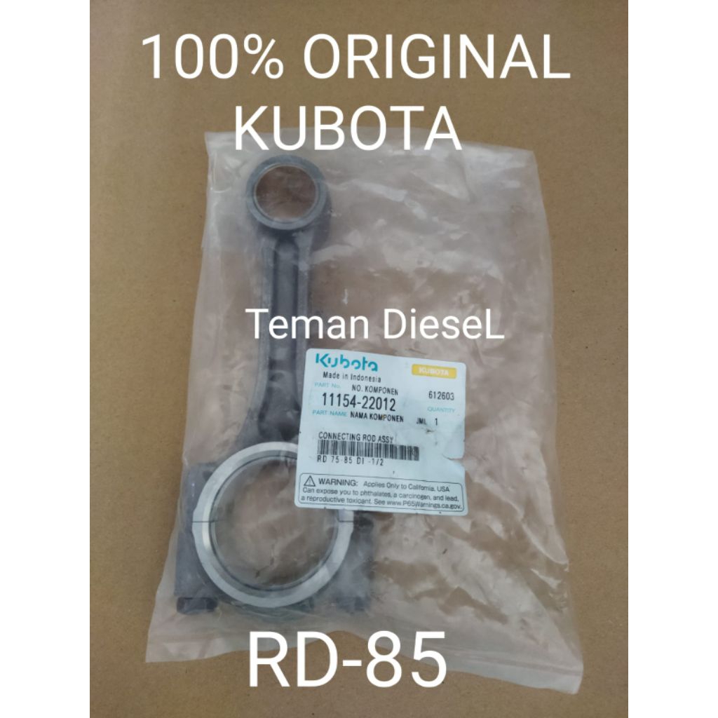 Connecting Rod Assy KUBOTA RD85 Stang Seher RD85 ASLI