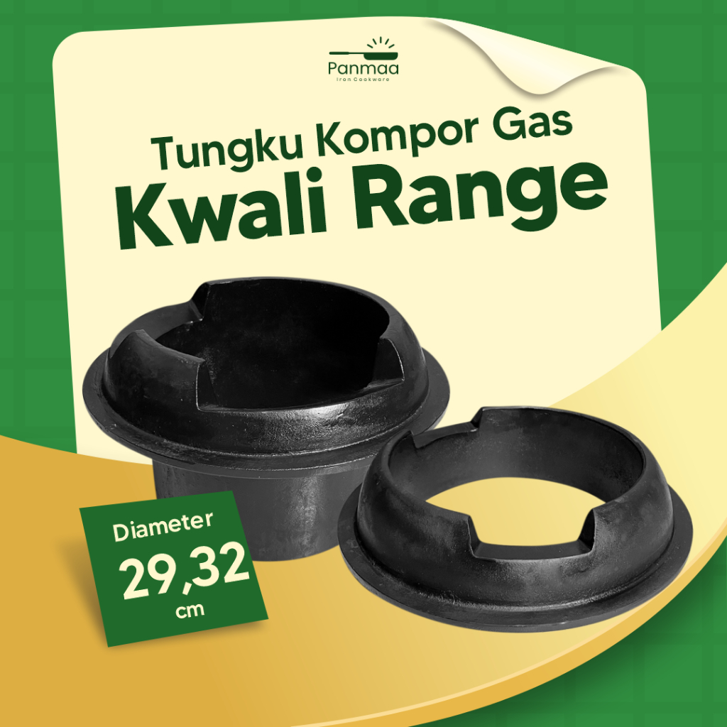Tungku kompor gas kwali range 32 cm besi cor / kuali range MBG besi cor / cast iron
