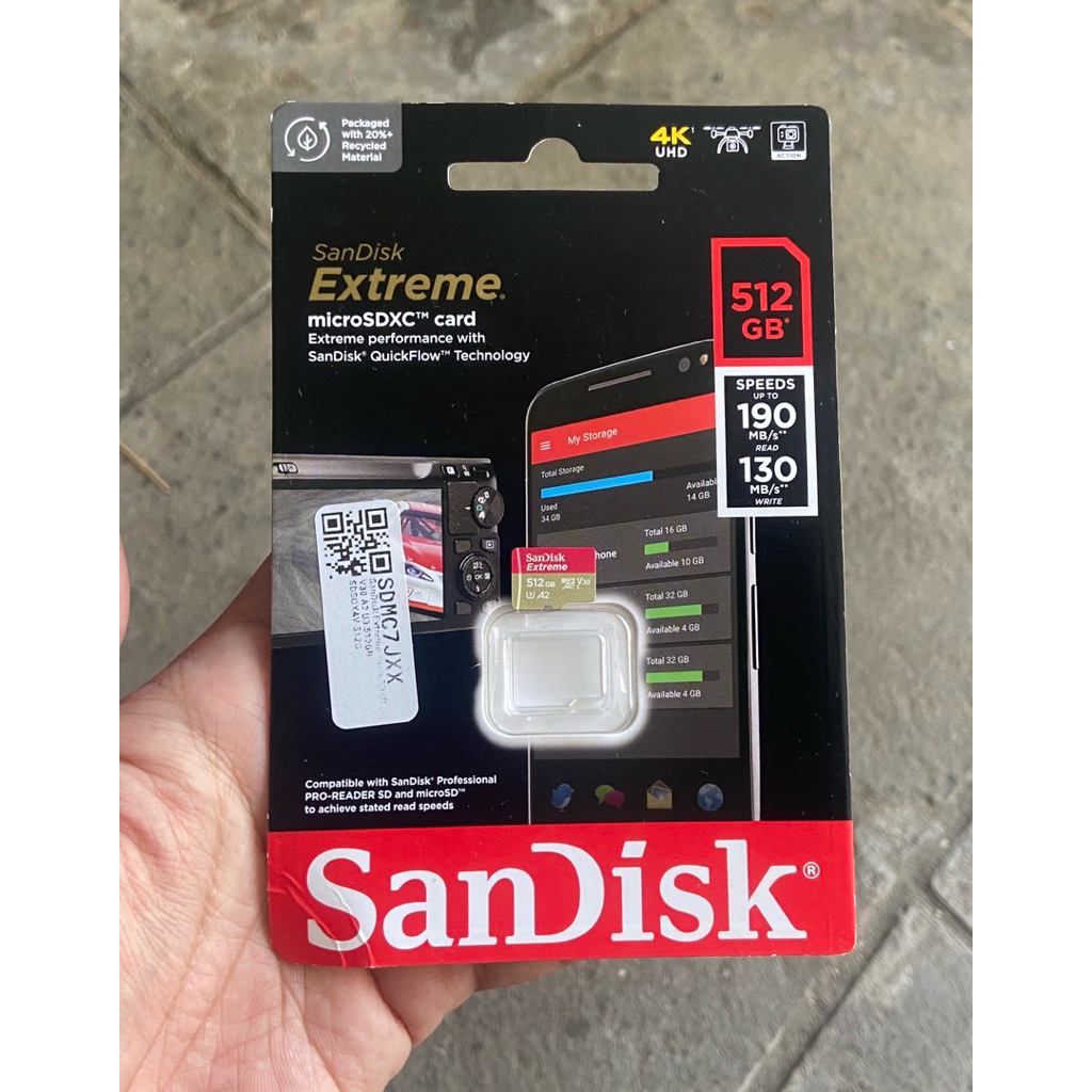 microsd sandisk extreme 512gb original