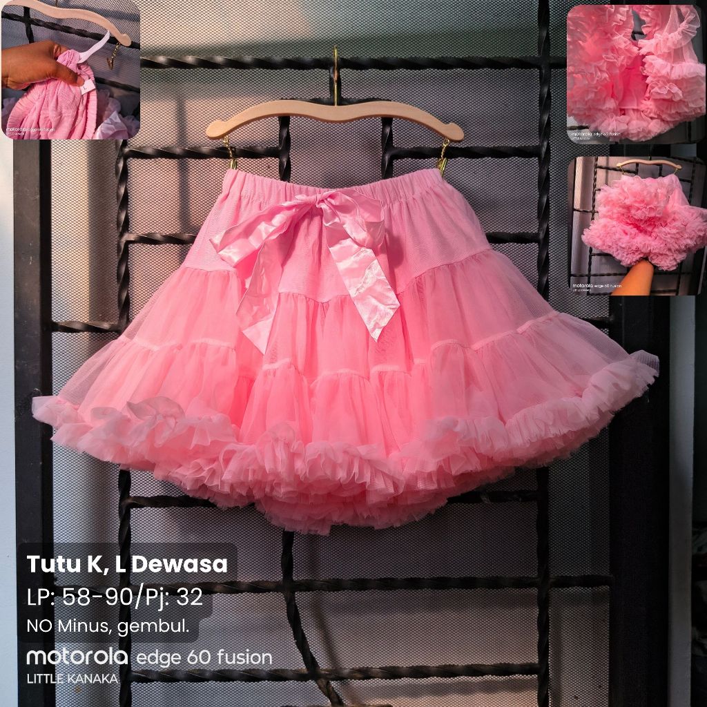 Rok Petticoat/Dalaman/Rok Layer 1-2 Lapis Gaun/Dress Anak Perempuan dan Wanita Dewasa Putih Aksesori