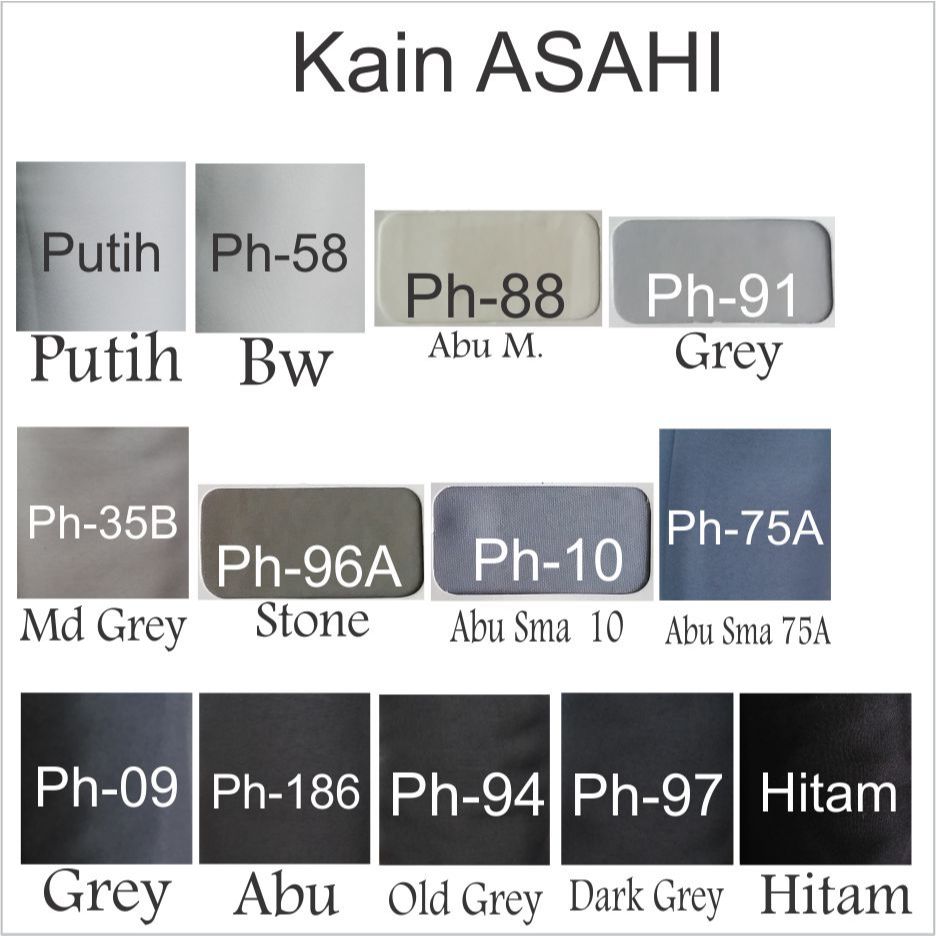 Kain Furing Asahi Putih Hitam meteran