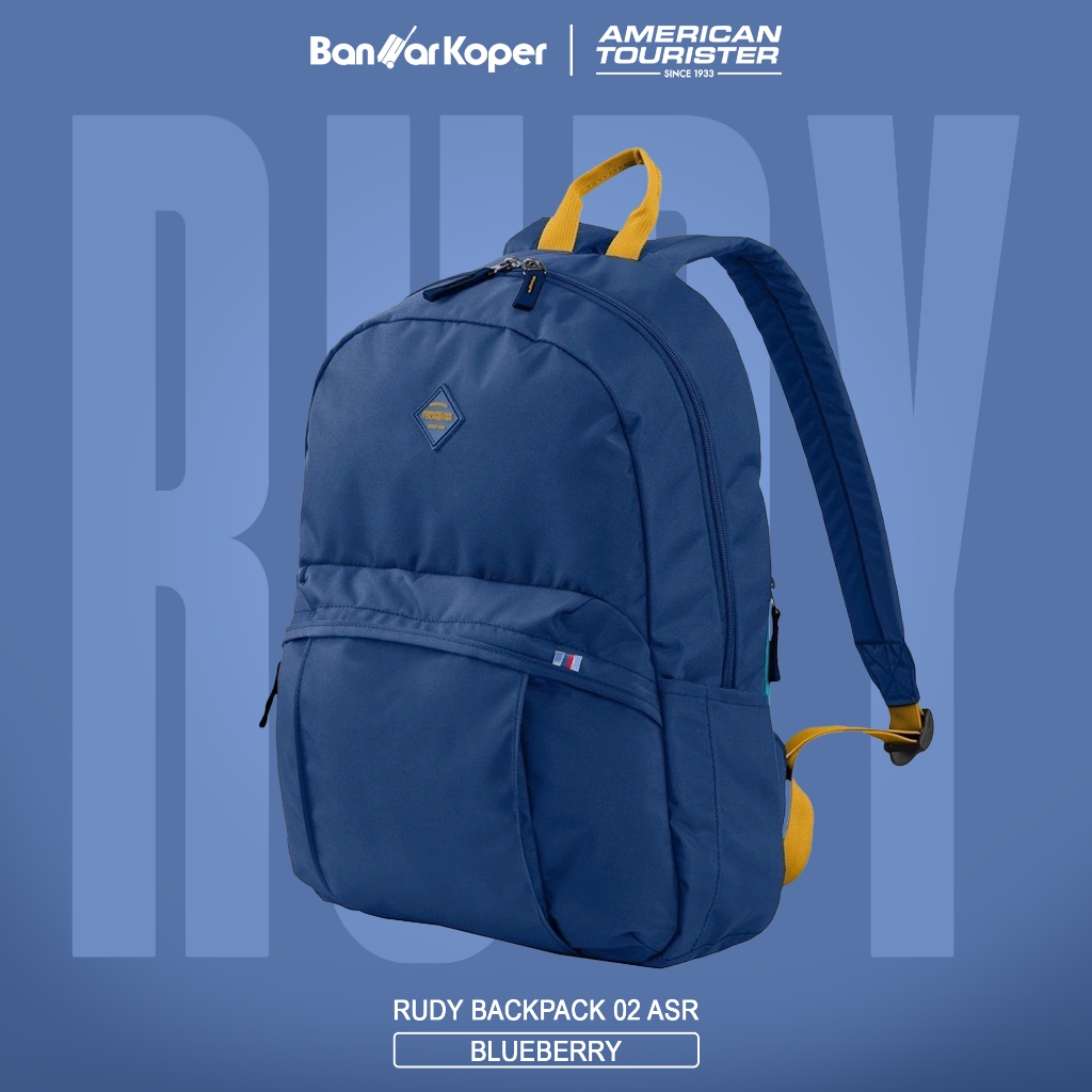 American Tourister Rudy Tas Ransel Backpack 02 ASR – Blueberry