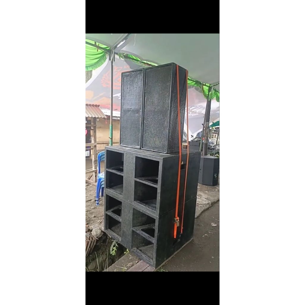 Sound system hajatan second fullset tinggal bunyi