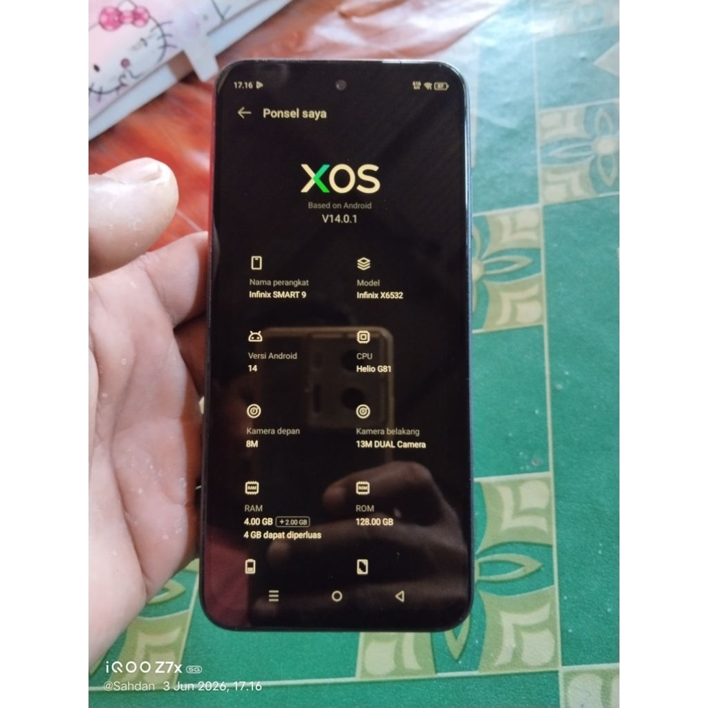 INFINIX SMART 9 BEKAS PEMAKAIAN