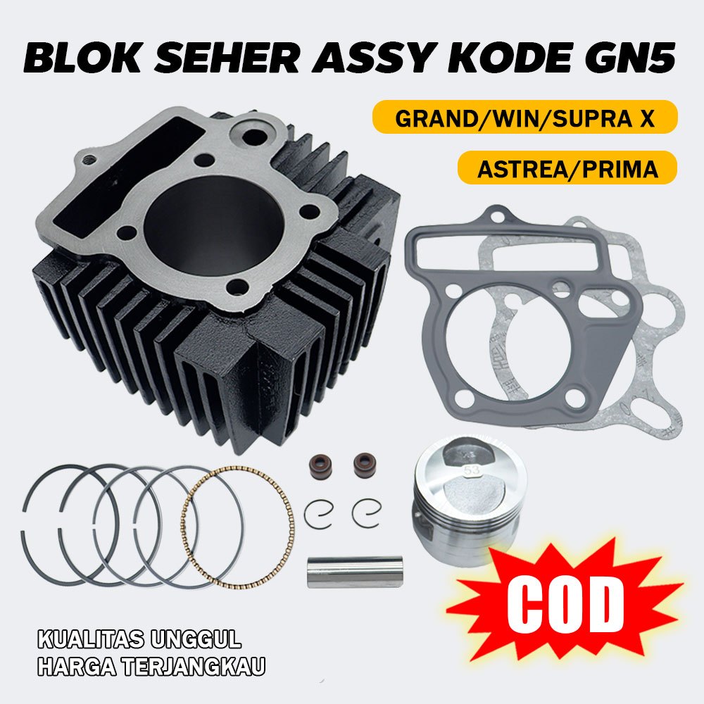 BLOK SEHER BORING PAKET BOREUP BORE UP SUPRA X GRAND PRIMA ASTREA WIN 53MM